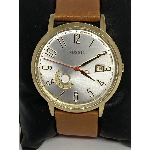 Fossil Boyfriend ES3750 Women's Brown Leather Analog Dial Quartz Watch UC133 - Picture 2 of 12